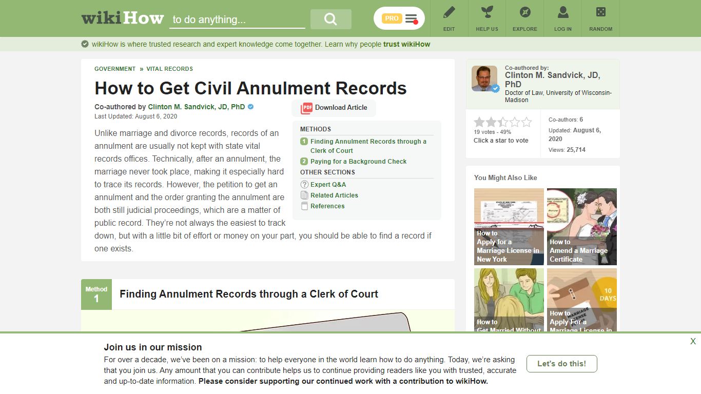 How to Get Civil Annulment Records: 7 Steps (with Pictures) - wikiHow
